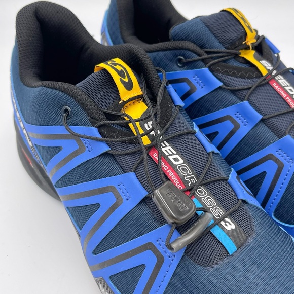 NEW Salomon Speedcross 3 Trail Running Shoes Blue/Black Hiking Men’s size 13 - Picture 13 of 14